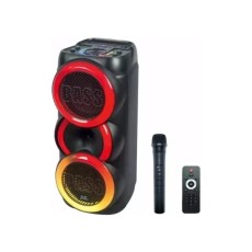 INNOVAR | Subzero WR120 Profosyonel Işıklı Kablosuz Tek Mikrofonlu Bluetooth Speaker 8"x2 ( Tws Özelliği ) Karaoke Rgb Parti